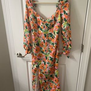 NWT PrettyLittleThing Floral Print Midi Dress
